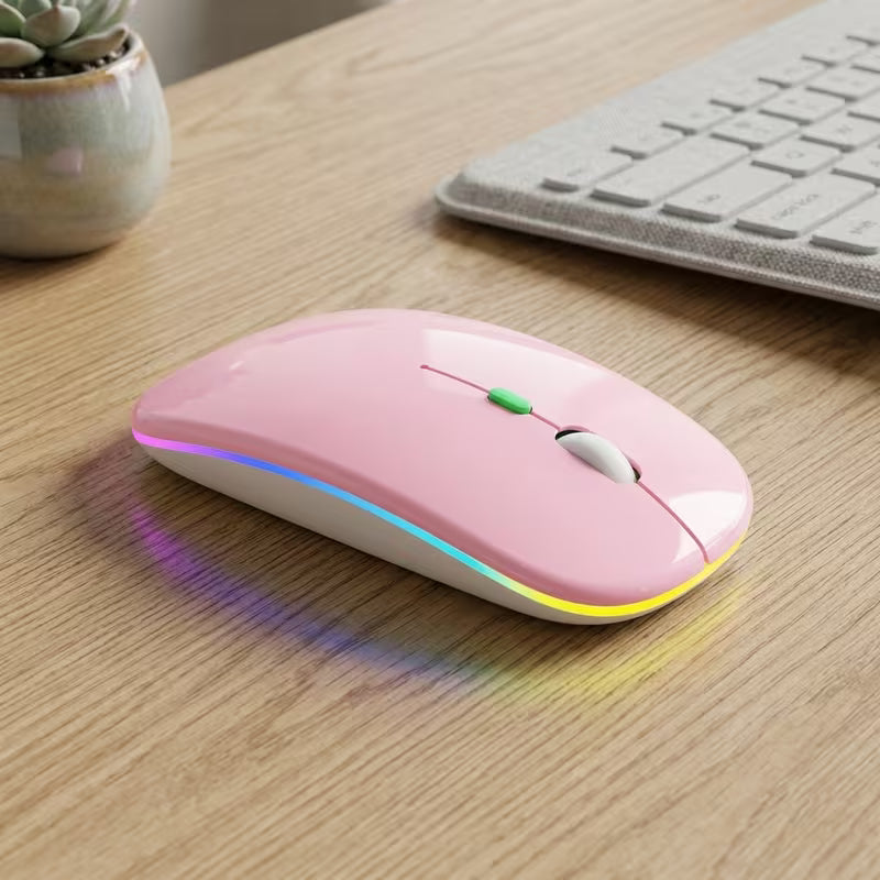 Mouse Óptico Ergonômico Recarregável Sem Fio com Bluetooth