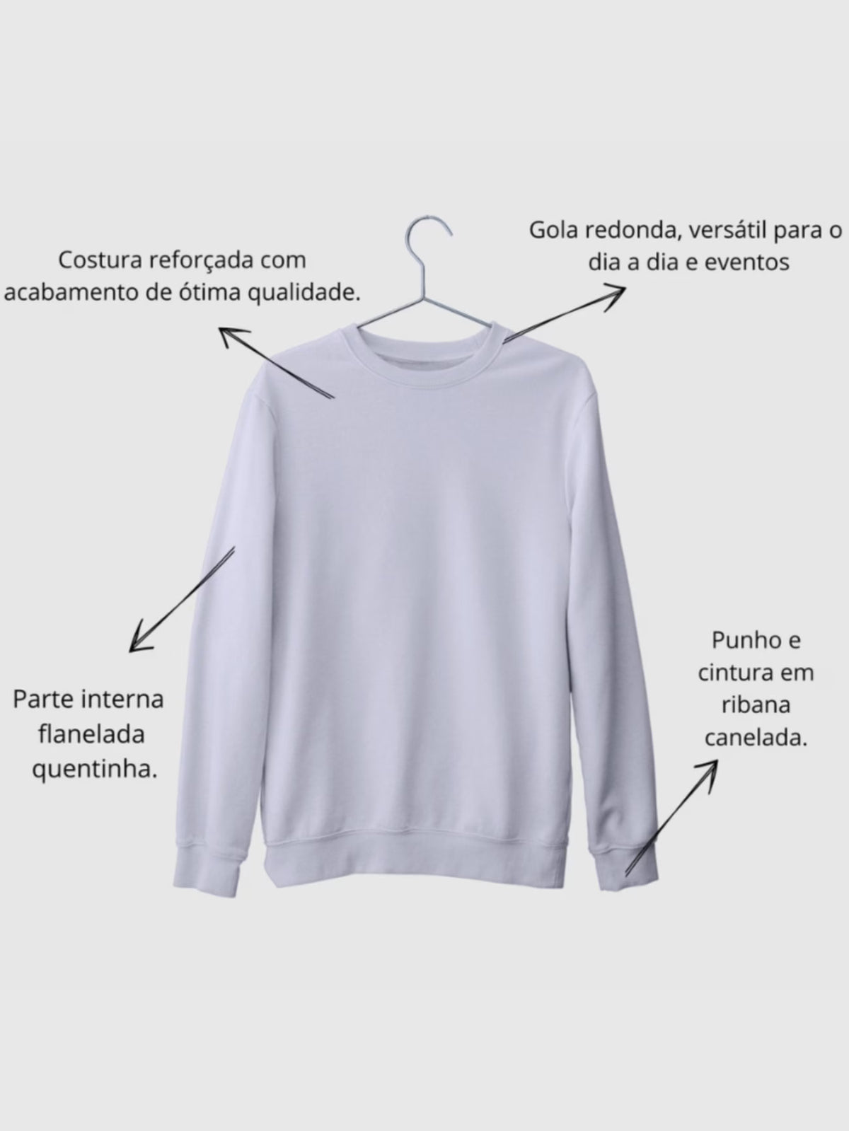 Suéter Masculino Flanelado Estampa Paris Clima Frio Gola Redonda