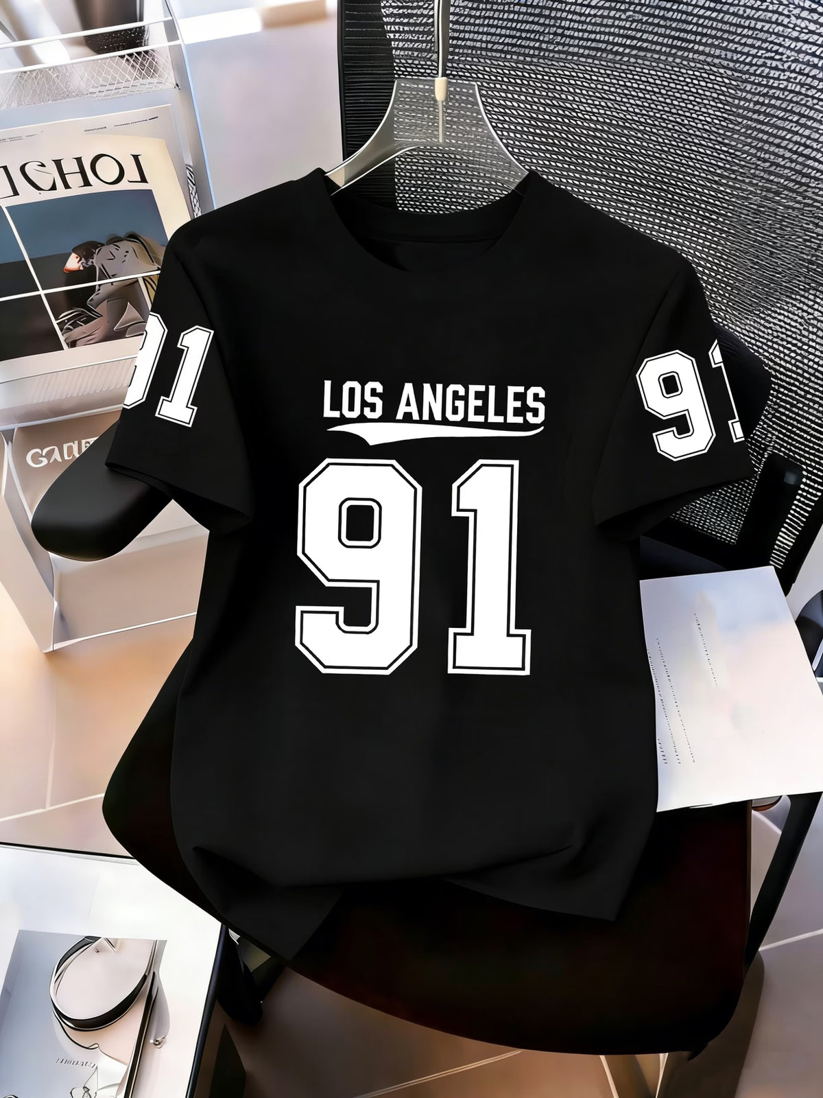 Camiseta Feminina Estampada Manga Curta Gola Redonda Casual Ajustada