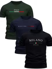 Kit 3 Camisetas Masculinas 100% Algodão Fio 30.1 Confortáveis Básicas
