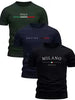 Kit 3 Camisetas Masculinas 100% Algodão Fio 30.1 Confortáveis Básicas
