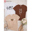 Kit 3 Camisetas Femininas Algodão Estampadas Malha Premium Casual
