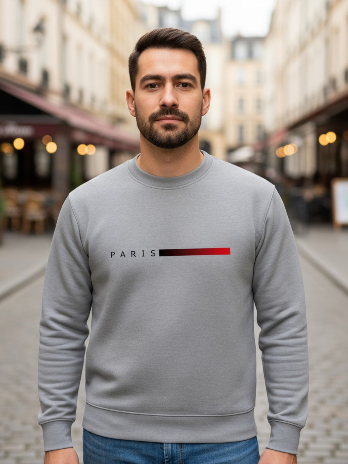 Suéter Masculino Flanelado Estampa Paris Clima Frio Gola Redonda