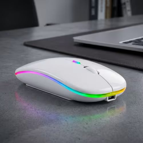 Mouse Óptico Ergonômico Recarregável Sem Fio com Bluetooth
