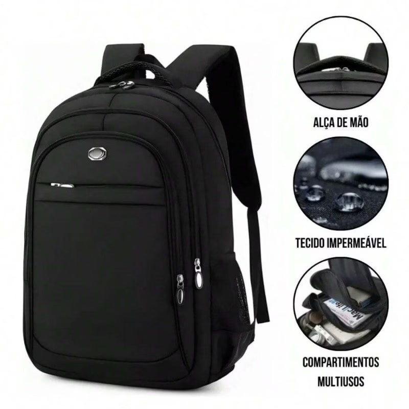 Mochila Bolsa Escolar Resistente Executiva Prática Trabalho