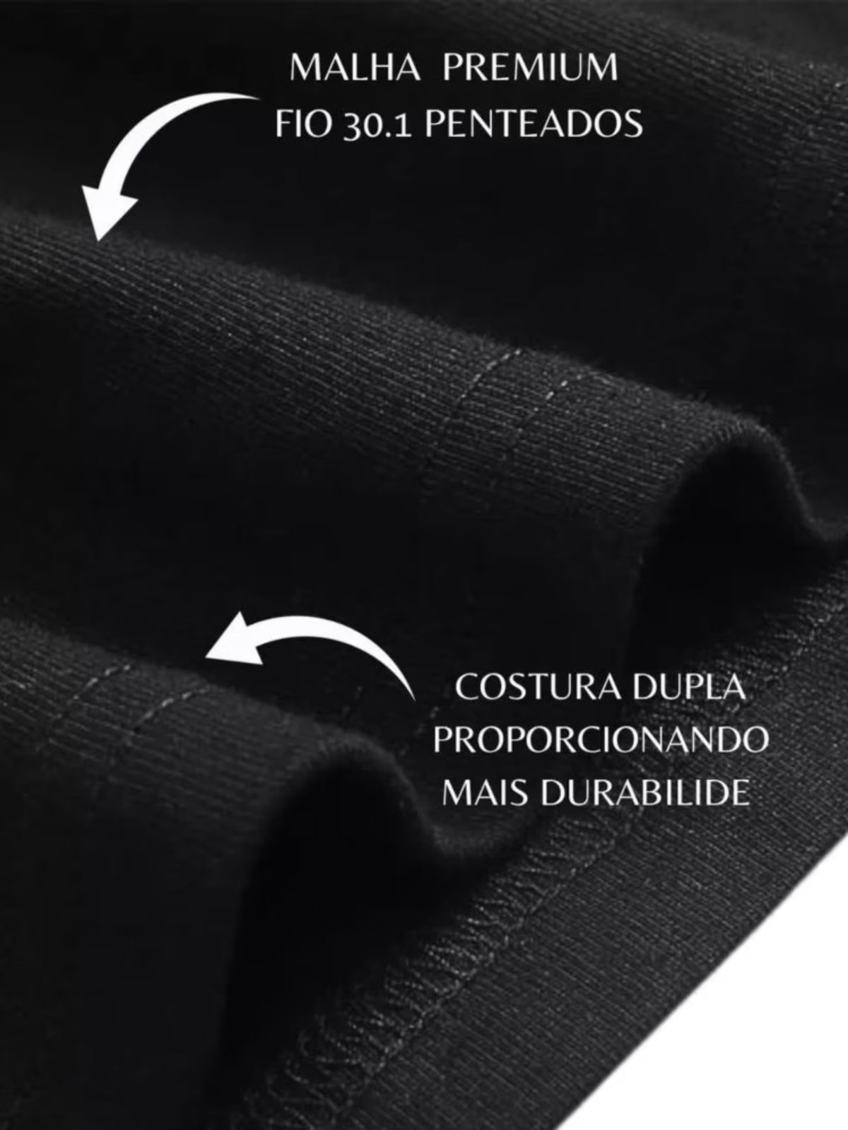 Kit 3 Camisetas Masculinas 100% Algodão Fio 30.1 Confortáveis Básicas