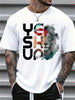 Camiseta Masculina Estampada Algodão Casual Gola Redonda Manga Curta
