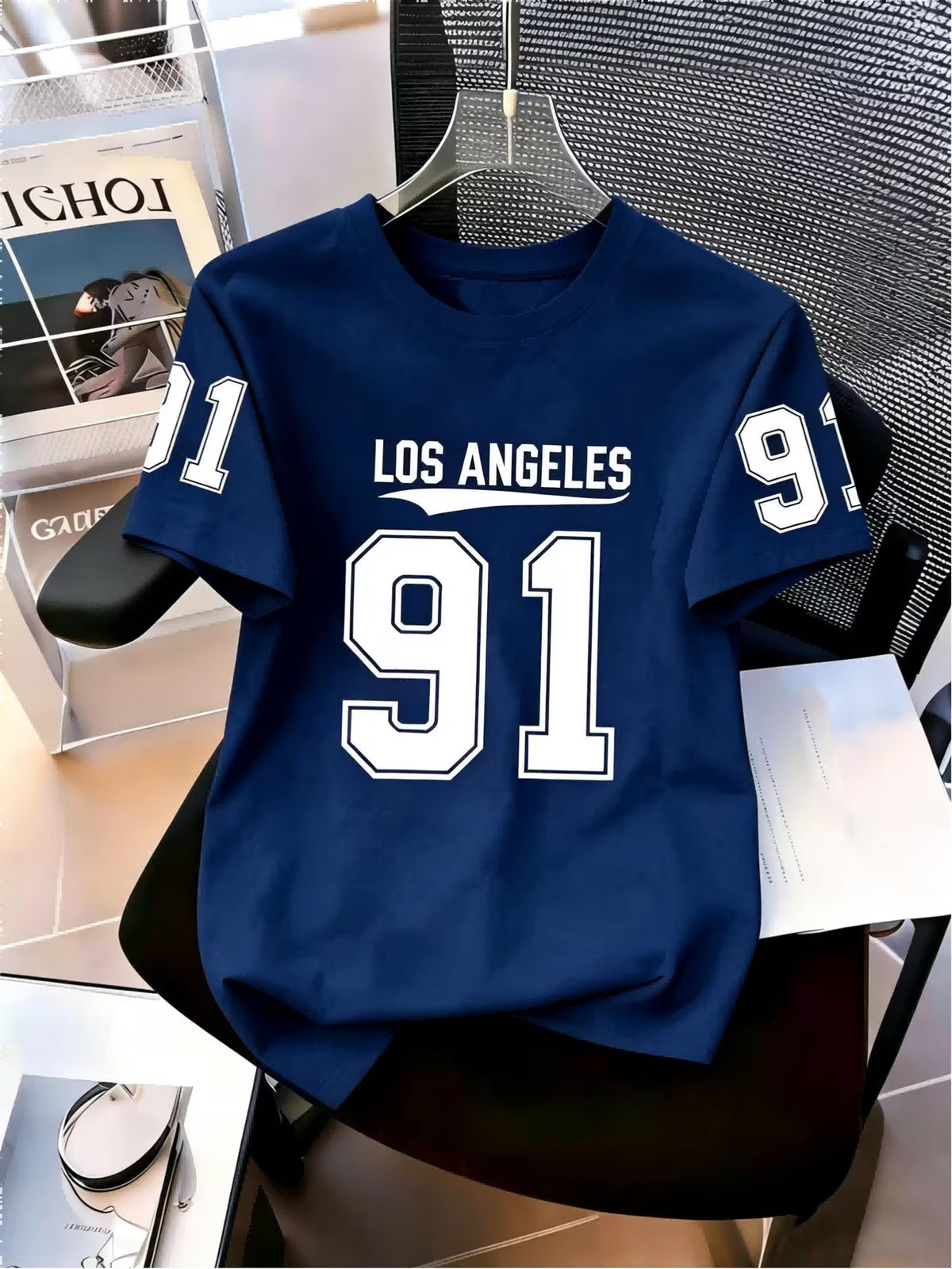 Camiseta Feminina Estampada Manga Curta Gola Redonda Casual Ajustada