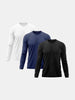 Kit 3 Camisetas Térmicas Masculinas Segunda Pele Manga Longa UV